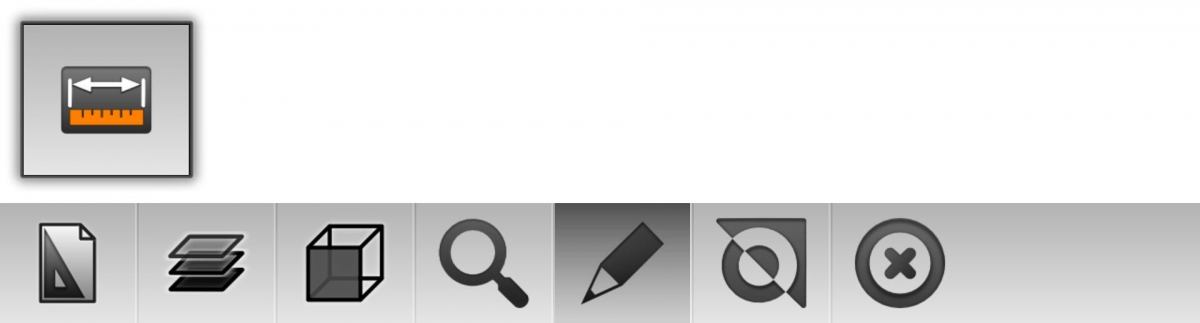 2D dimension toolbar